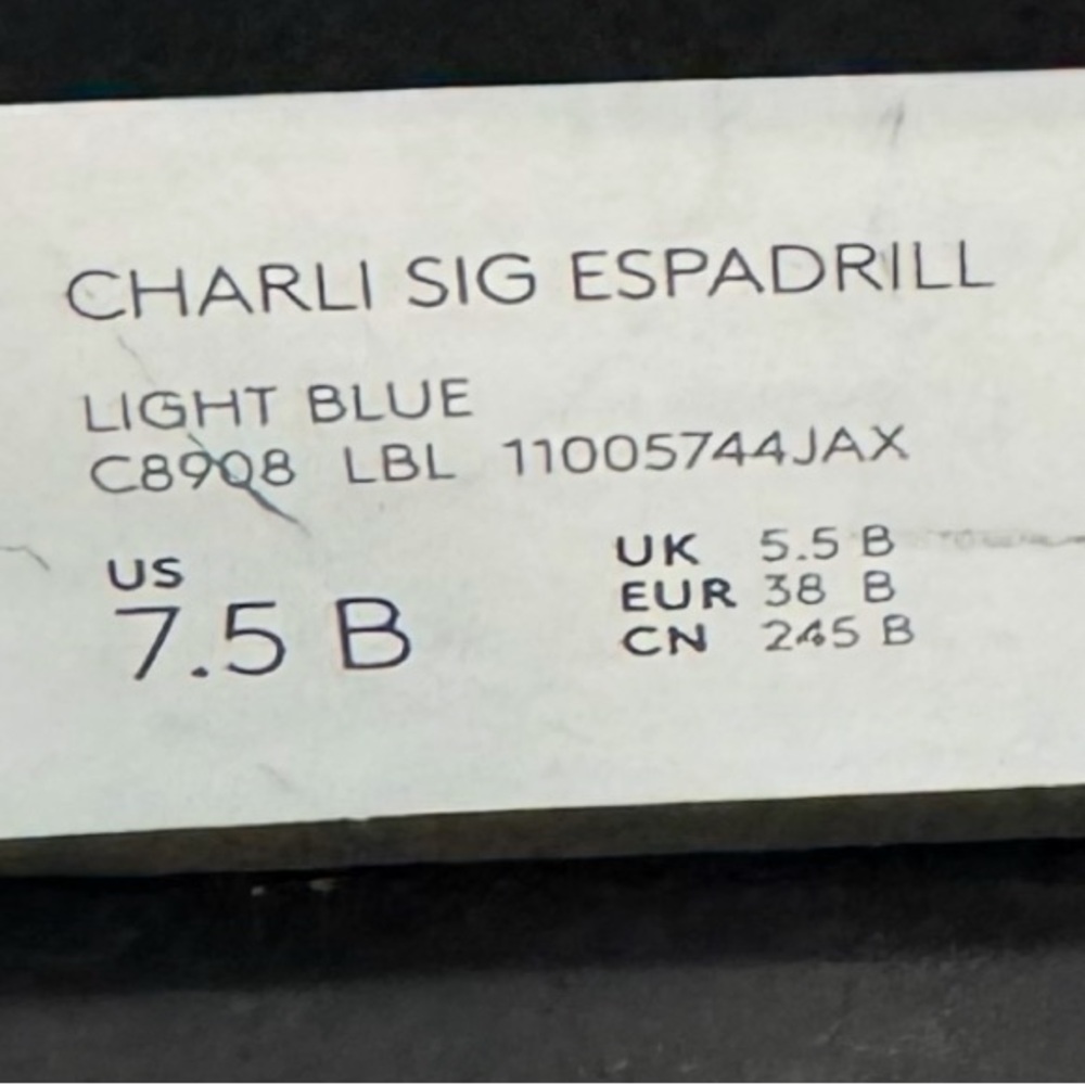 Coach Charli Sig  Espadrilles - 7.5 Blue- Like New - Picture 8 of 8